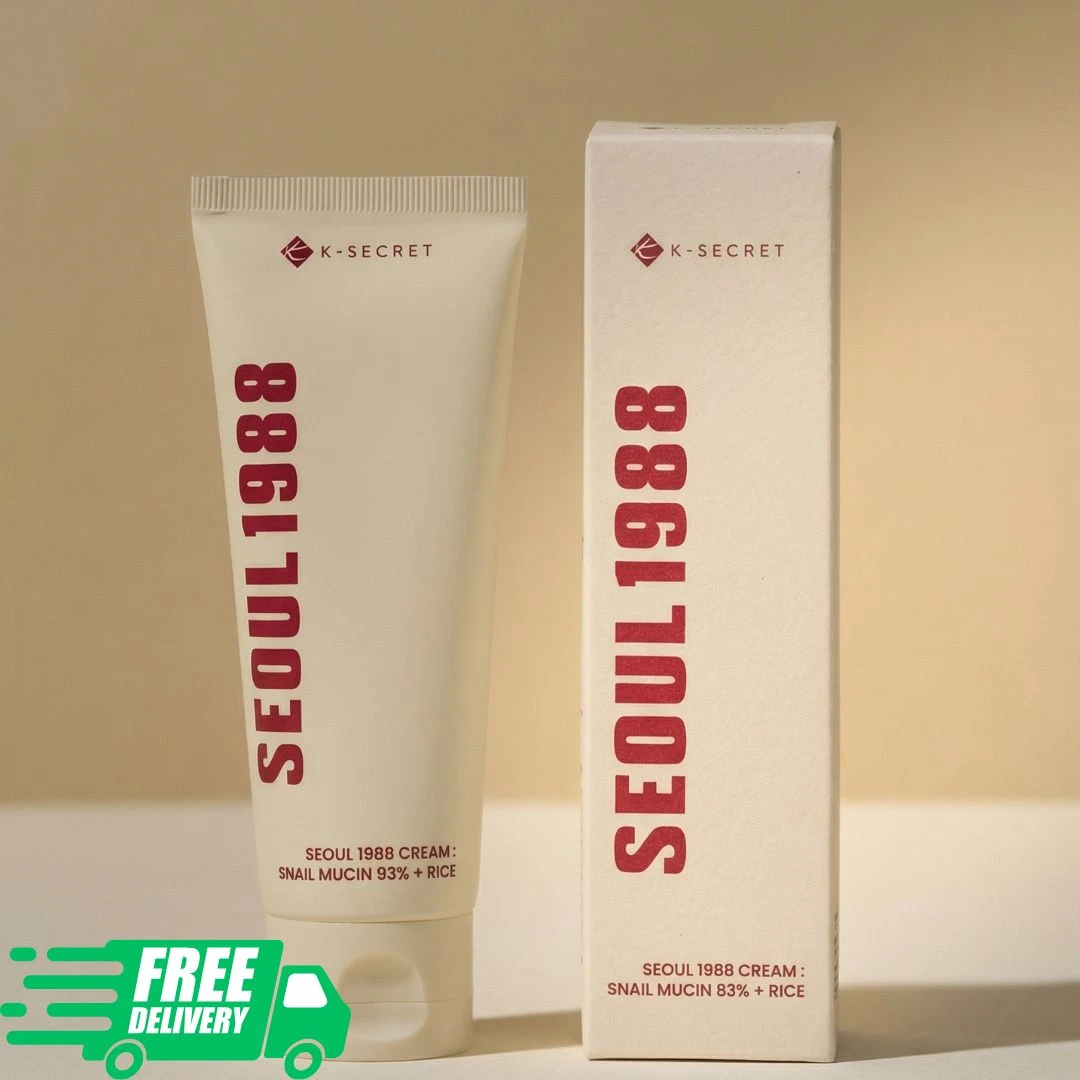 K-Secret Seoul 1988 Cream: Snail Mucin 93% + Rice 100 ml